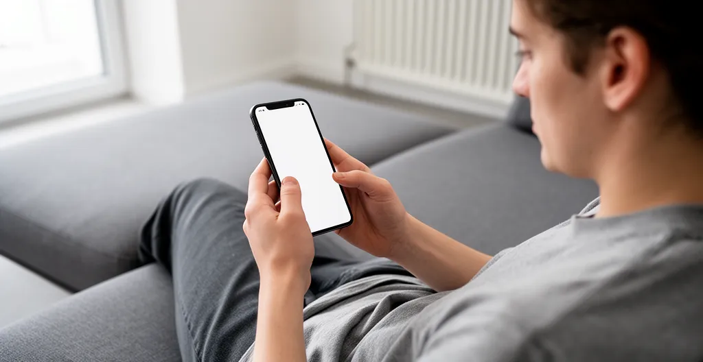 Propriétaire consultant sa facture de chauffage sur smartphone